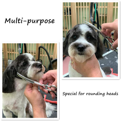 Curved Scissors for Dog Grooming,6.5 Inches,Safety round Tip Design. (Ball-Tip)