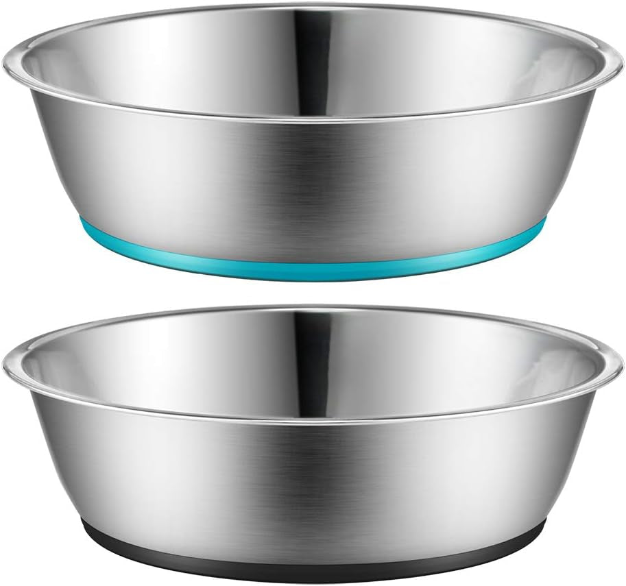 Lightweight Stainless Steel Cat Bowls - 3 Cup, 2 Pack