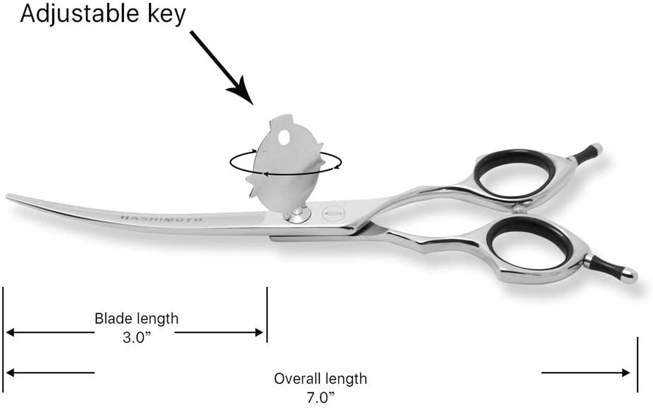 Curved Scissors for Dog Grooming,6.5 Inches,Safety round Tip Design. (Ball-Tip)