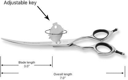Curved Scissors for Dog Grooming,6.5 Inches,Safety round Tip Design. (Ball-Tip)